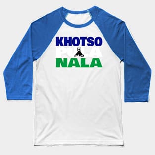 Lesotho Motto Flag Baseball T-Shirt